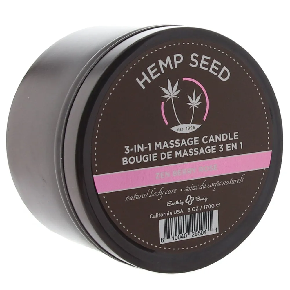 3-in-1 Massage Candle 6oz/170g in Zen Berry Rose