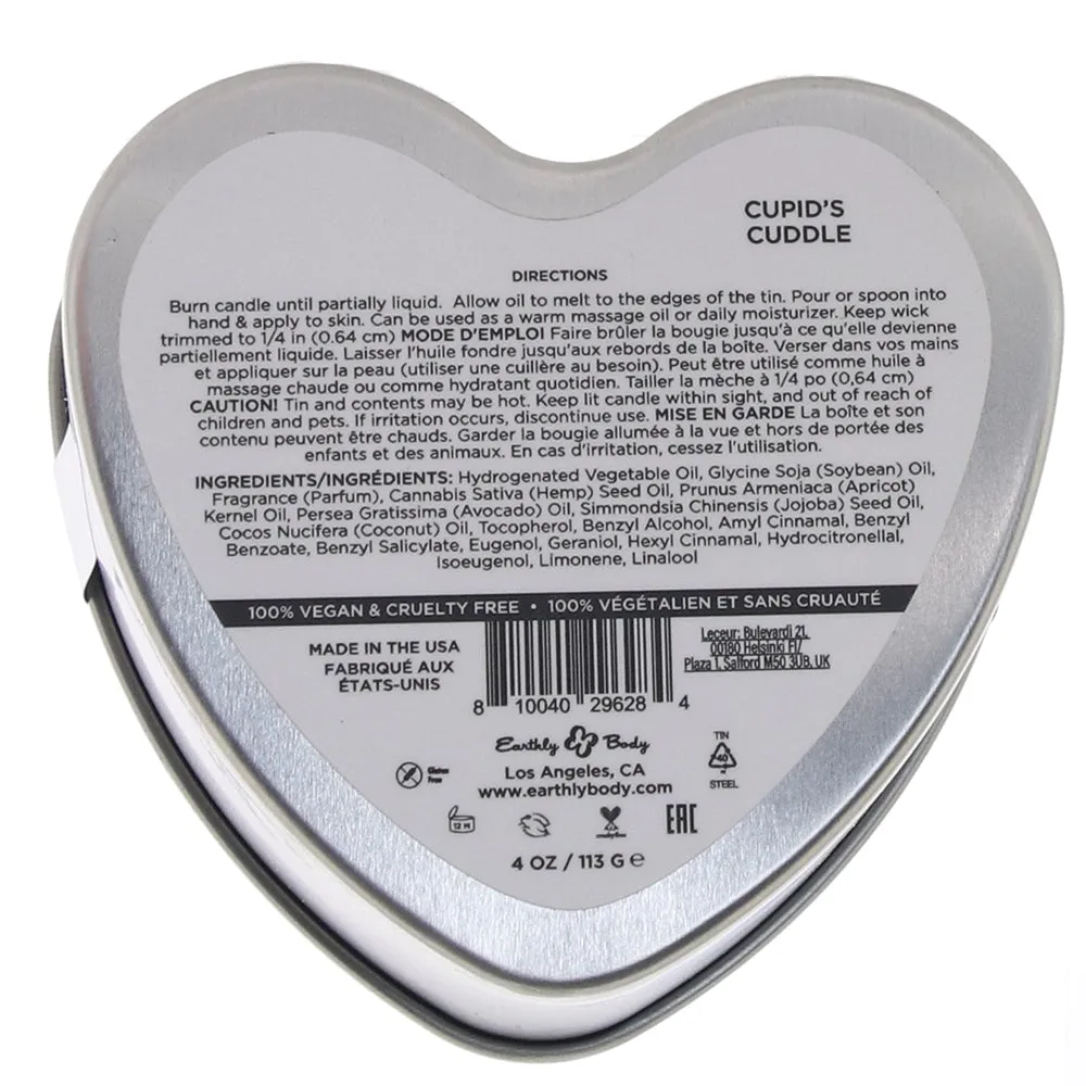 3-In-1 Massage Heart Candle 4oz in Cupid's Cuddle