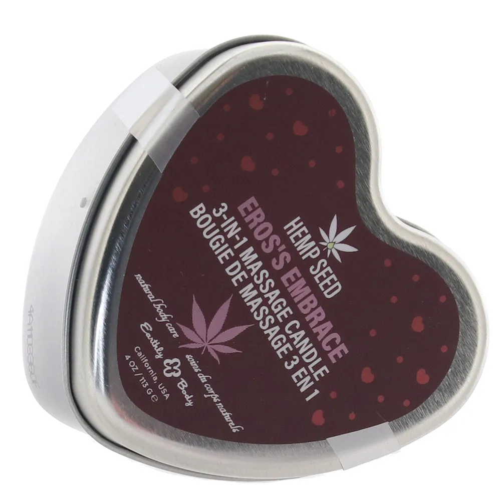 3-In-1 Massage Heart Candle 4oz in Eros's Embrace