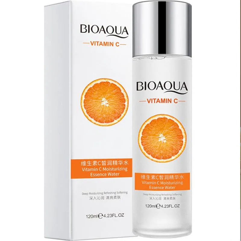 BIOAQUA Vitamin C Facial Toner - Pore-Minimizing, Nourishing, Moisturizing, Brightening, and Skin-Softening 120ML (Model: BQY79836)