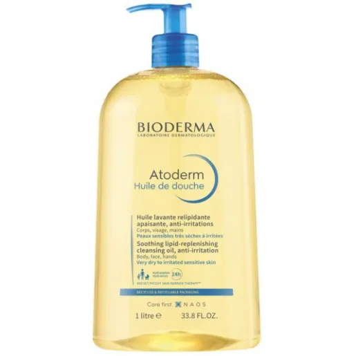 Bioderma Atoderm Huile de Douche Very Dry to Irritated Sensitive Skin 1L