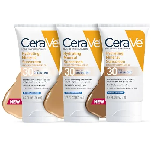 CeraVe Hydrating Mineral Sunscreen SPF 30 with Sheer Tint