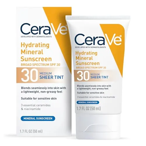 CeraVe Hydrating Mineral Sunscreen SPF 30 with Sheer Tint