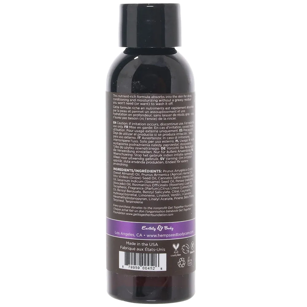 Hemp Seed Massage Oil 2oz/60ml in High Tide