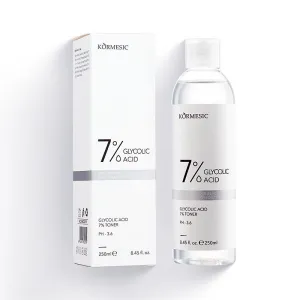 KORMESIC 7% Glycolic Acid Toner Remover Nose Blackhead Face Firming Moisturizing Toner 250ml