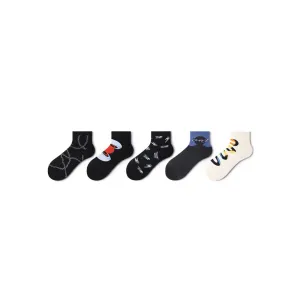 Mens 5-Piece All-Season Low Cut Socks Set