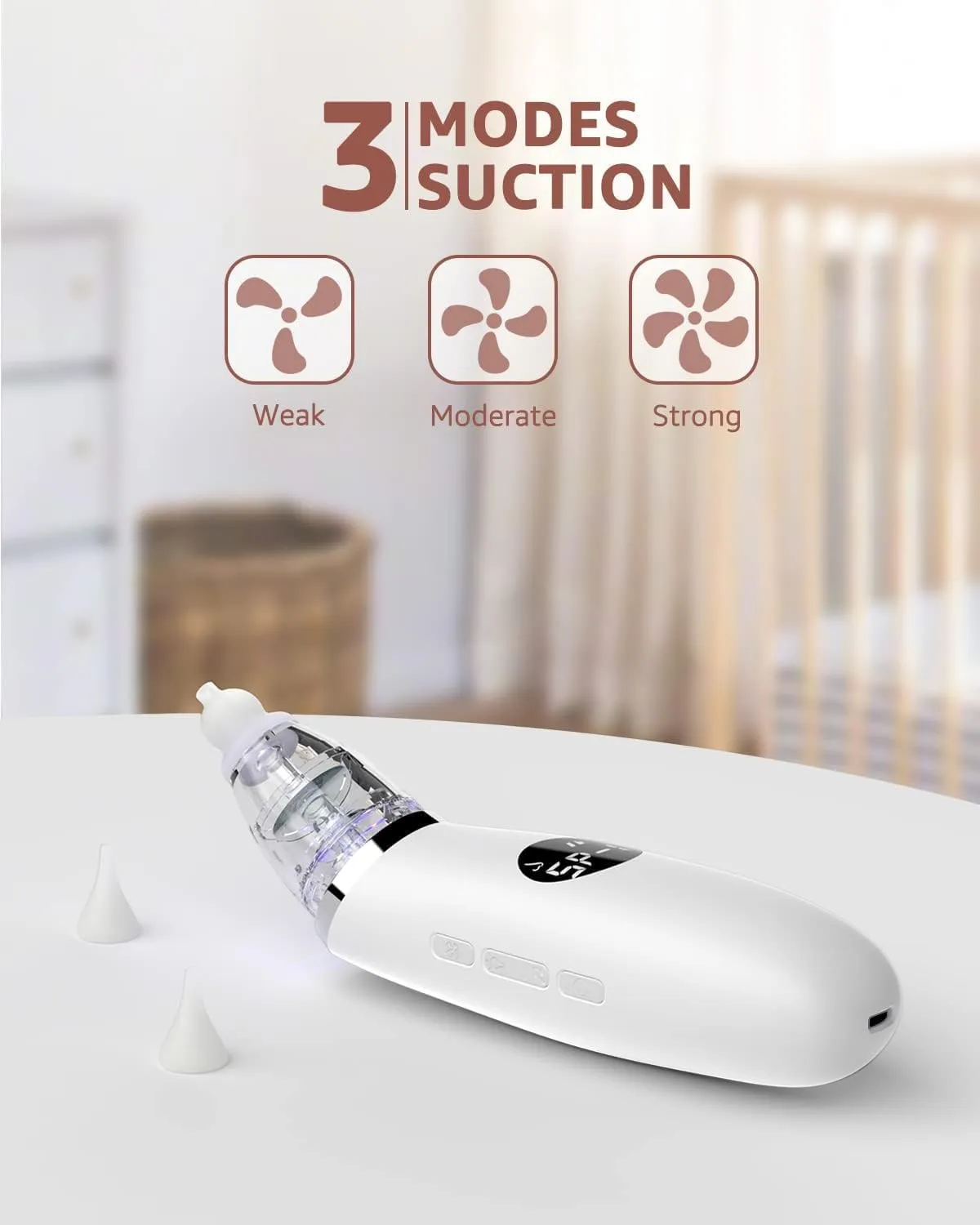 Suction for Infant Nose with 3 Suction Modes