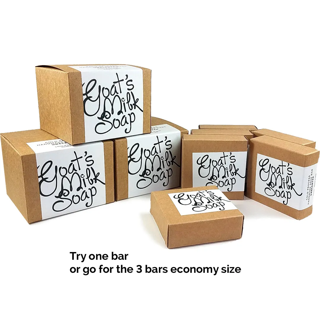 Unscented Handmade Fresh Goat's Milk Bar Soap (1 bar)